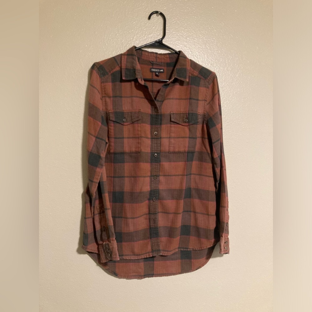 Toad & Co Re-form flannel shirt, women’s size medium
